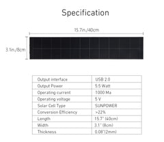 Sortfle Windows Solar Panels - 5V/5W Solar Panel USB Charger Built-in Voltage Stabilization System for Motorized Blinds, Windows
