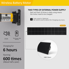 Moteur de stores automatiques A-OK Motor AM25 : kit moteur à batterie rechargeable