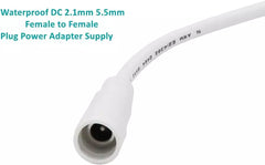 5.5mm x 2.1mm DC Power Extension Cable Cord, Female to Female Plug Jack Adapter Cable