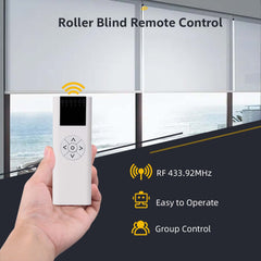 AC114-06B Blinds Remote Control (RF 433.92MHz) Compatible EL03-10HH01, YC5AC114-01, 6 Channel Wireless Blinds Controller for Motorized Roller Shades and Blinds