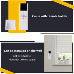 AC114-06B Blinds Remote Control (RF 433.92MHz) Compatible EL03-10HH01, YC5AC114-01, 6 Channel Wireless Blinds Controller for Motorized Roller Shades and Blinds