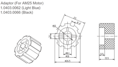 Blinds Motor Drive Wheel for Roller Shade Tube 1-1/8(28mm)Only Suitable for AM25 Motor