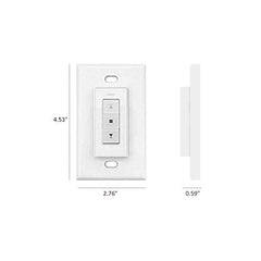 Sortfle Wall Switch Remote Control 6 Channel AC135-06, Radio Wall Type Emitter, White