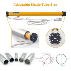 Motor de persianas inteligentes Sortfle AM25 WiFi de 1,5" (38 mm) para Alexa, Googlehome