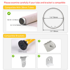 A-OK Motor AM25 Motor Persianas Automáticas: Kit Motor Batería Recargable