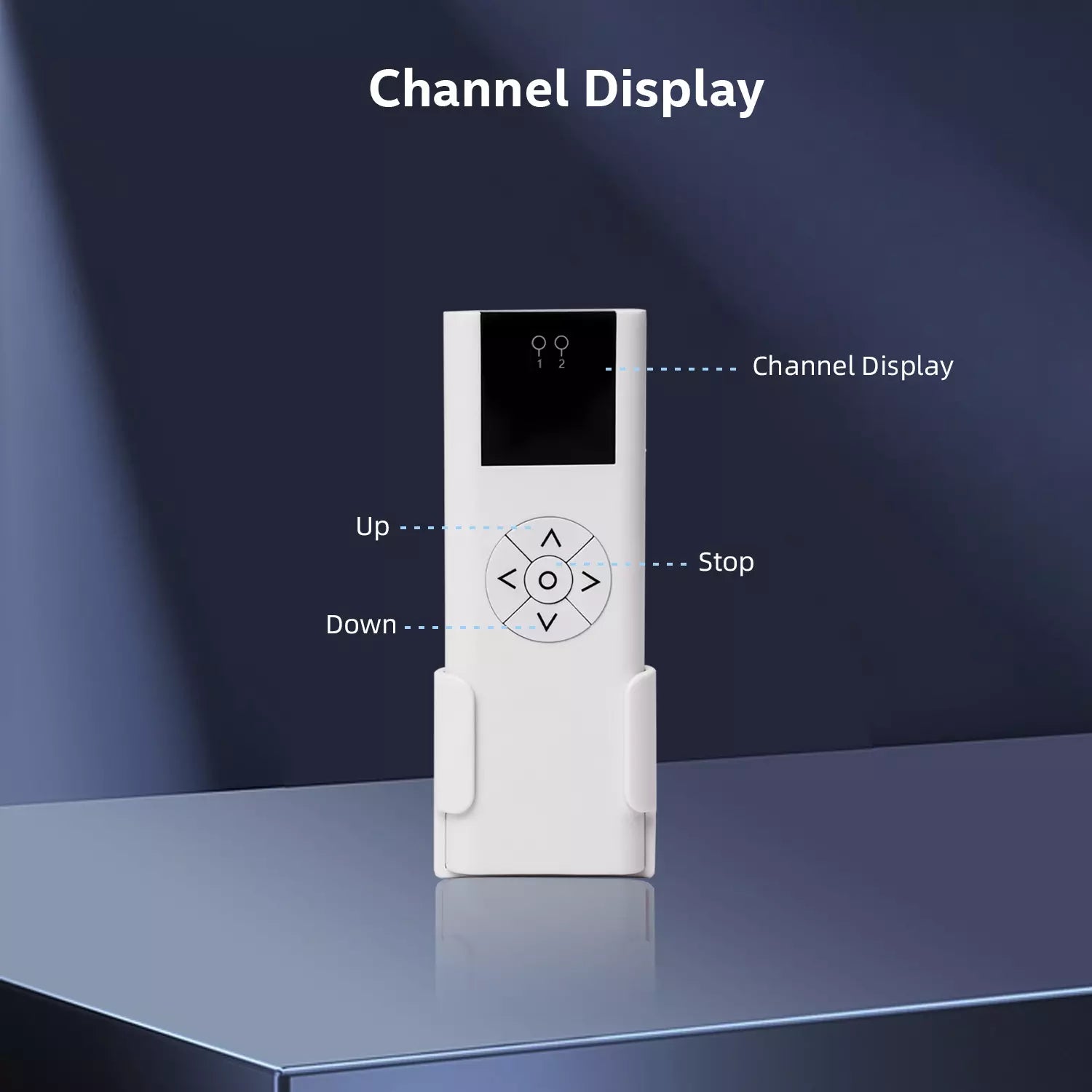 AC114-02B Remote Control (RF 433.92MHz) 2 Channel Wireless Blinds Controller for Motorized Roller Shades and Blinds