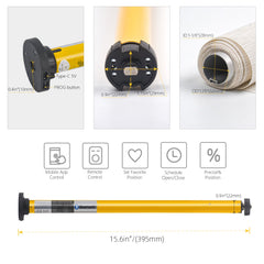 AM22-0.5/25-ES-EB Bluetooth Smart Blinds Motor 1-1/4" (32mm) Shade Tube, Rechargeable