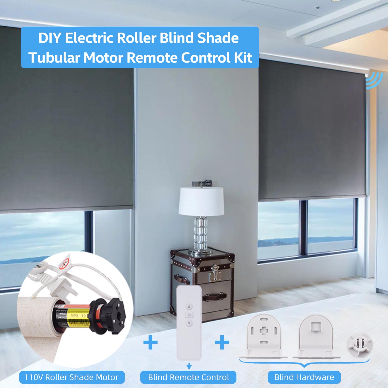 Remote Control Unit Blind AM25-MEL-P Electric Blinds Motor Remote Control for 1.5 Inch Shade Tub ...